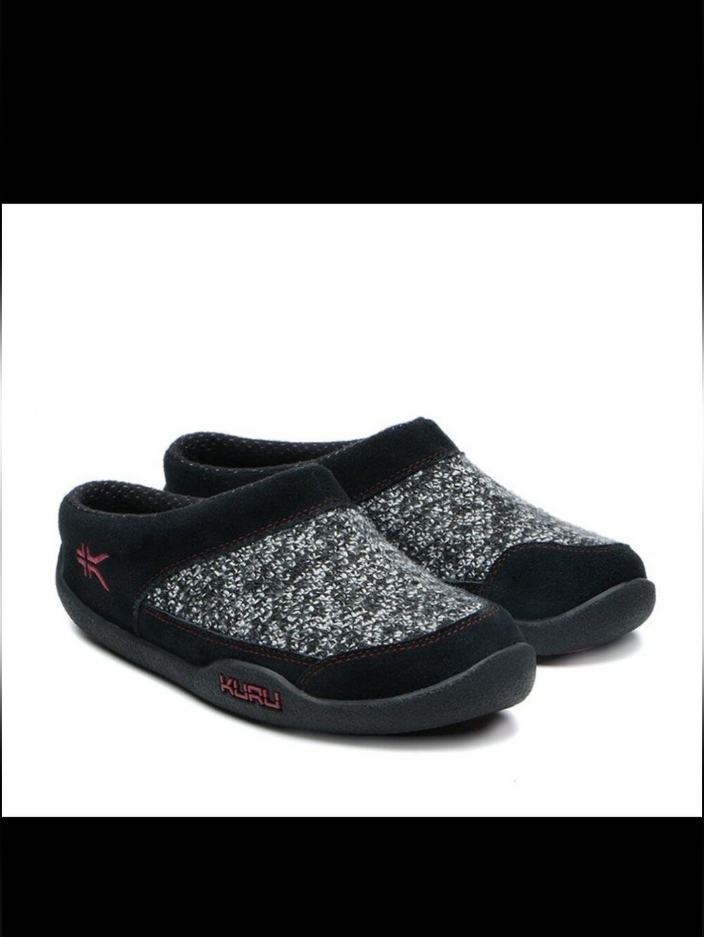 Kuru Draft Women's Slipper Clogs Slip-on Mule Size 6 Black Ruby